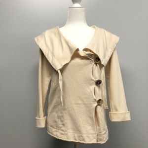 Lucky Brand Jacket Knit Beige Lagenlook M